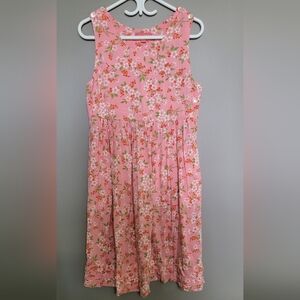 Floral Pink Sleeveless Dress